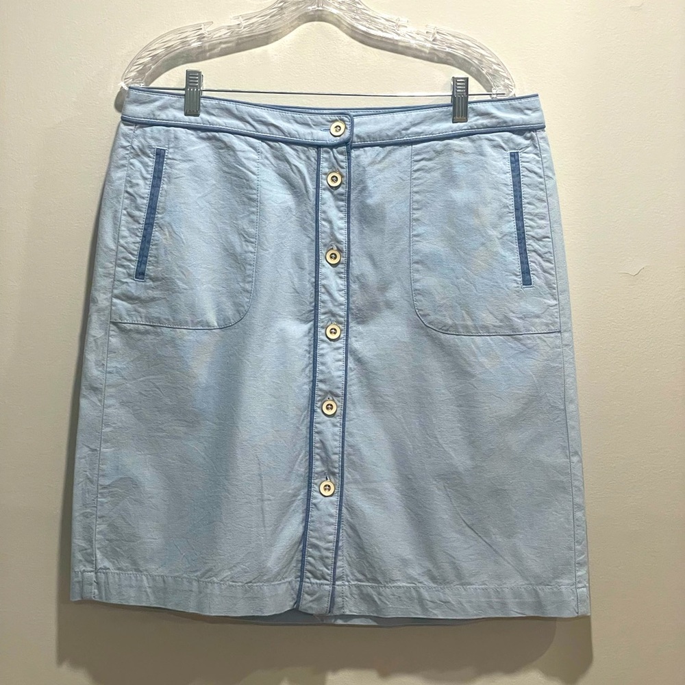 Tommy Hilfiger lightweight Midi skirt Button Front Size 12